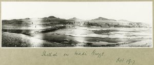 Shellal aan de Wadi Guzzeh, oktober 1917 door Capt. Arthur Rhodes